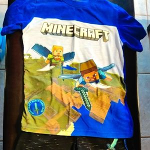 Minecraft shirt with matching shorts